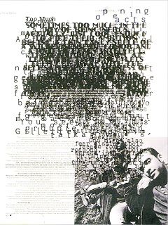 I feel the use of continuous, overlayed typography is striking and bold. I think his work has always been so inspiring due to his ability to create images through type. Really beautiful and raw. Deconstruction Typography, David Carson Typography, David Carson Design, Grunge Typography, Poster Sport, David Carson, Deconstructivism, Herb Lubalin, Grunge Posters