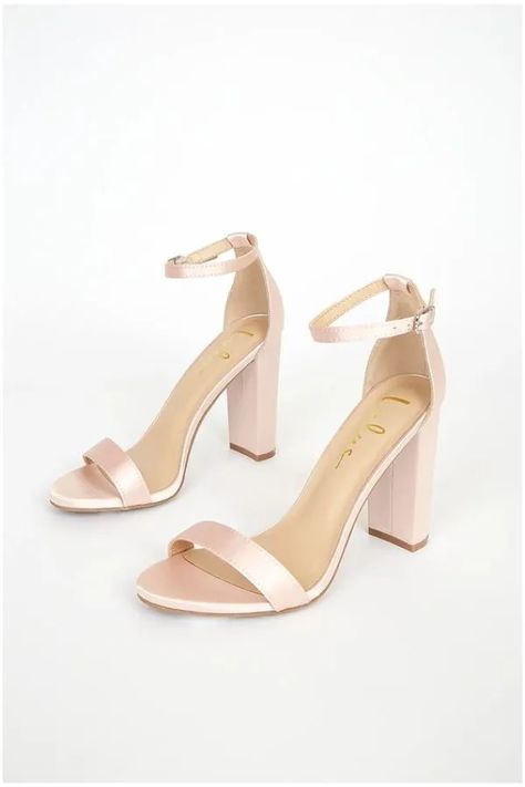 21 Most Comfortable Wedding Shoes to Wear 2022 Quinceanera Shoes Heels, Quinceanera Heels, Light Pink Heels, Graduation Heels, Quinceanera Shoes, Bridesmaids Heels, Blush Heels, Single Sole Heels, Wedding Shoes Comfortable