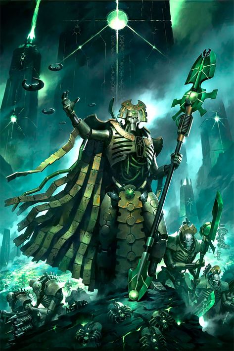 Warhammer Necrons, Warhammer 40k Necrons, Warhammer 40k Figures, Dc Comics Wallpaper, 40k Artwork, Alien Character, Warhammer 40k Art, Fantasy Battle, Warhammer Art