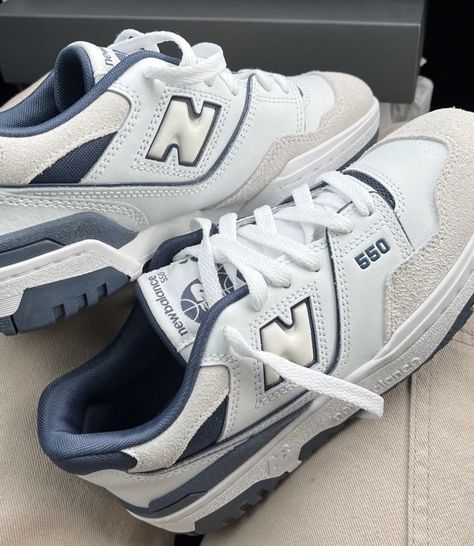 New Balance 550s, New Balance 550 White, Pretty Sneakers, Dr Shoes, Trendy Shoes Sneakers, Pretty Shoes Sneakers, Lifestyle Shoes, Fresh Shoes, Cute Nike Shoes