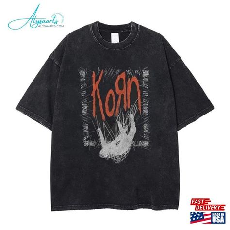 Korn T-Shirt Classic Hoodie Check more at https://alysaarts.com/product/korn-t-shirt-classic-hoodie/ Korn T Shirt, Korn Shirt, Streetwear Shirts, Summer Streetwear, Vintage T Shirts, Iconic Style, Tour T Shirts, Retro Tshirt