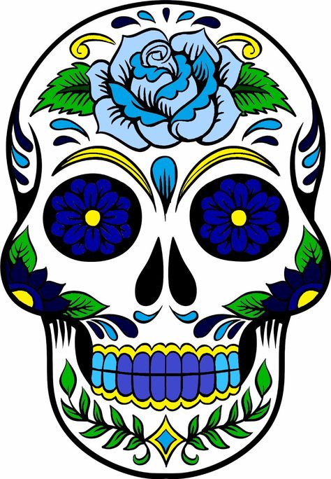 Sugar Skull Art Painting, Sugar Skull Illustration, Sugar Skull Artwork, Den Mrtvých, Skull Coloring Pages, Mexican Sugar Skull, Day Of The Dead Art, Sugar Skull Design, Day Of The Dead Skull