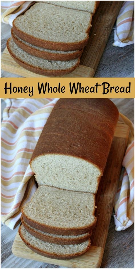 Honey Whole Wheat Bread recipe: the perfect sandwich bread recipe from RecipeGirl.com #bread #wholewheat #honey #baking #homemade #recipe Honey Whole Wheat Bread Recipe, Honey Whole Wheat Bread, Sprouted Wheat Bread, Whole Wheat Bread Recipe, The Perfect Sandwich, Sandwich Bread Recipe, Simple Bread, Honey Wheat Bread, Perfect Sandwich