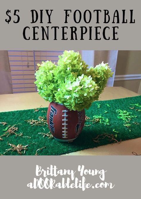 Whether you’re getting pumped for the game at a tailgate party or sitting down… Sports Banquet Decorations, Football Party Centerpieces, Football Banquet Centerpieces, Football Centerpiece, Football Centerpieces, Sports Centerpieces, Football Fundraiser, Banquet Centerpieces, Football Banquet