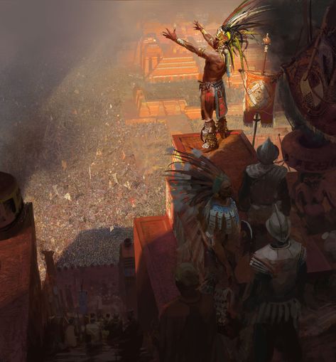 Interview with Craig Mullins – An Age of Empires Illustrator - Age of Empires Wallpaper Phone Hd, Age Of Empires Iii, Ap European History, Craig Mullins, Aztec Civilization, Watercolor Blog, Aztec Warrior, Age Of Empires, Keys Art