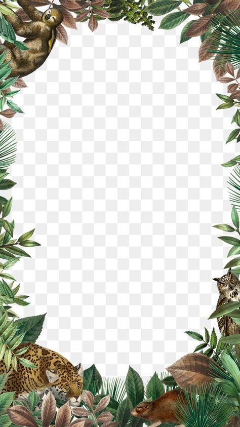 Forest Border Design, Forest Background For Editing, Jungle Background For Editing, Jungle Frame, Jungle Border, Forest Border, Animals In Forest, Environment Background, Png Wallpaper