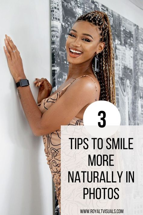 Your smile is the first thing people see in your photo. So here is 3 simple tricks to smile more naturally the next time you’re getting your photo taken. #Photoshoottips #smiling #photoshoot #photography How To Smile Better, Photo Shoot Tips, Smile Pictures, Stylish Photo, Smile Photography, Photography Posing Guide, Posing Tips, Camera Selfie, Foto Tips