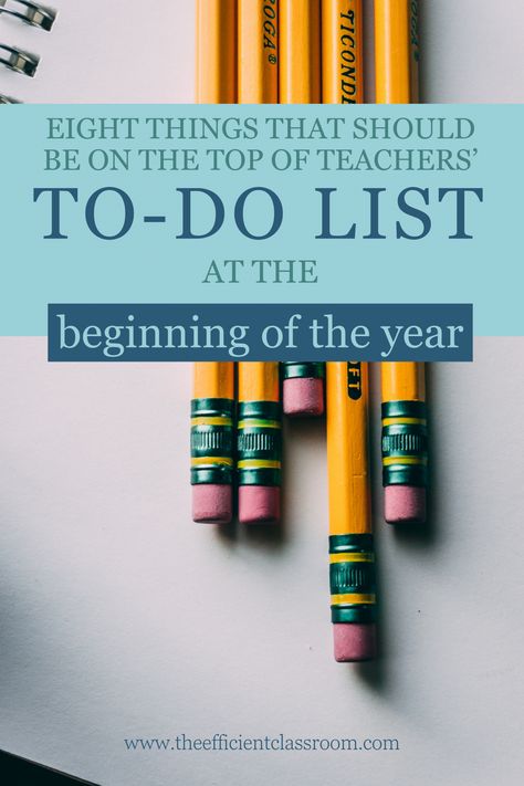 Teacher Checklist, Back To School Ideas, Teaching High School English, First Week Of School Ideas, First Year Teaching, Classroom Procedures, Beginning Of Year, High School Hacks, First Day Of School Activities