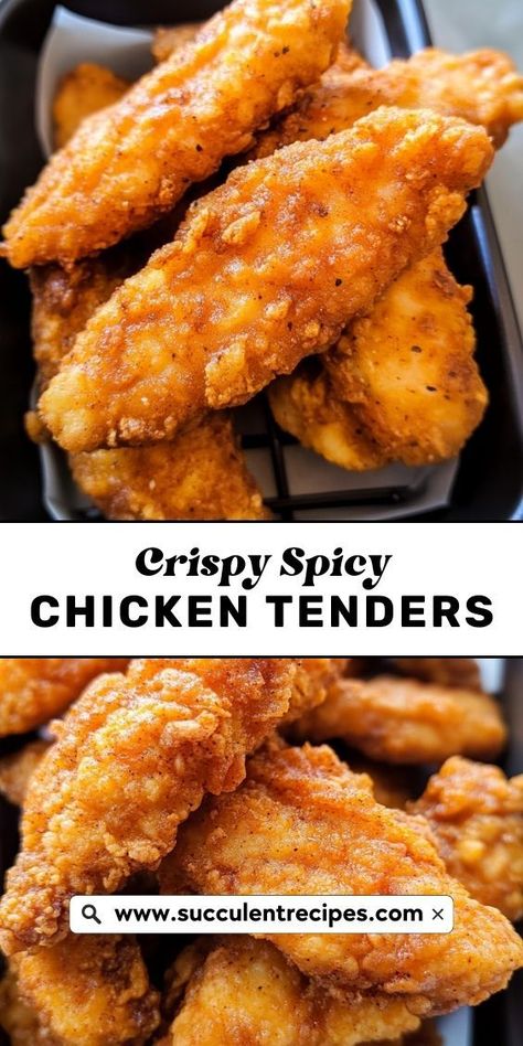 Enjoy the perfect balance of sweet and heat with these Sweet and Spicy Chicken Tenders! A deliciously bold recipe that’s sure to satisfy your craving for crispy, spicy goodness. Spicy Crispy Chicken Tenders, Spicy Chicken Dinner Recipes, How To Make Crispy Chicken Tenders, Simple Chicken Tenderloin Recipes, Best Crispy Chicken Tenders, Tiny Spicy Chicken Recipe, Chicken Breast Recipes Spicy, Breaded Chicken Tender Recipes, Spicy Chicken Tenders Recipes