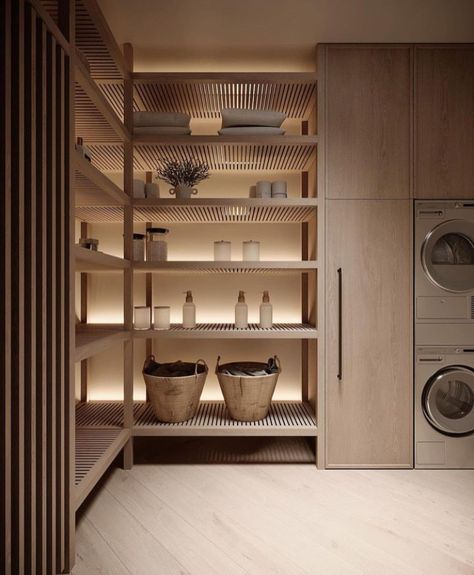 HOME IN MY FOCUS | Organized laundry room Design @ameer.avi | Instagram Organized Laundry Room, Organized Laundry, Pantry Laundry Room, Stylish Laundry Room, Dream Laundry Room, Laundry Room Closet, Laundry Room Renovation, Laundry Design, Modern Laundry Rooms