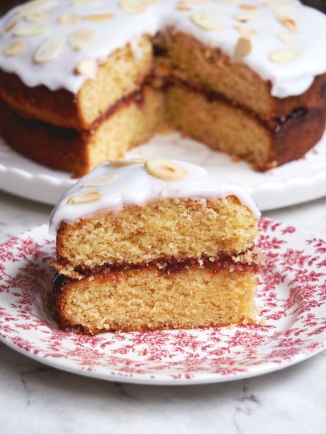 Cherry Bakewell Cake | The Annoyed Thyroid Cherry Bakewell Cake, Welsh Cakes Recipe, Bakewell Cake, Welsh Cakes, Cherry Bakewell, Bakewell Tart, Almond Flavor, Baking Project, Toasted Almonds