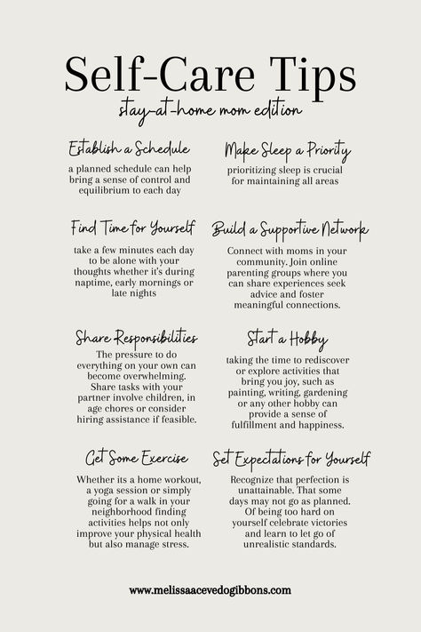 Being a stay at home mom is a fulfilling but demanding role and it can feel like we don’t have any time for self care. Balancing household tasks, childcare and ones own needs can feel VERY overwhelming. In this blog post we will explore effective self care strategies specifically designed for stay at home moms. From establishing routines to finding moments of solitude these tips aim to prioritize the well being of mothers. Sahm Self Care Routine, How To Be A Good Stay At Home Mom, First Time Mom Self Care, Self Care For Families, Stay At Home Mom Self Care, New Mom Self Care Routine, Self Care Mom Ideas, Self Care For Parents, Stay At Home Mom Essentials