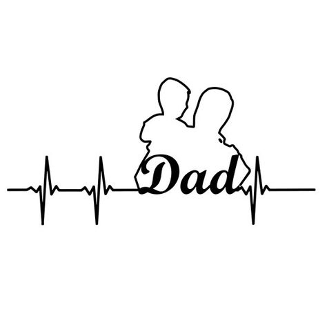 Father’s Day Tattoo Ideas, Drawings For Father, Fathers Day Drawings Easy, Father Daughter Outline Tattoo, Father Tattoo Design, Father Daughter Tattoos Silhouette, Fathers Day Drawings, Dad Tattoo Design, Dad Wallpaper