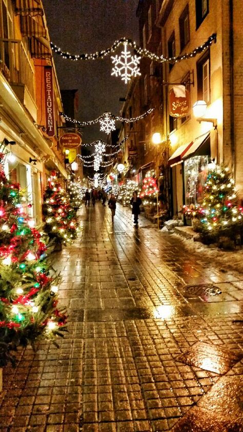 Quebec City at Christmas Where To Travel In December, Quebec Christmas, Travel In December, Quebec City Christmas, Winter Snow Wallpaper, Božićne Dekoracije, Chickens In The Winter, Christmas City, City Decor