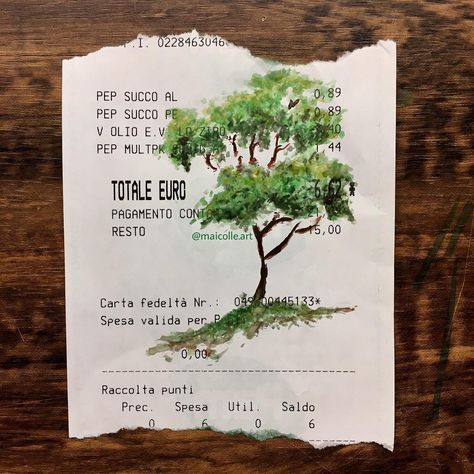 Receipt Art By Michael Moccia | ARTWOONZ Drawing - Artwoonz Croquis, Art With Receipts, Art On Receipt, Bill Drawing Aesthetic, Drawing On Receipt, Receipt Painting, Receipt Drawing, Receipt Art, Aesthetics Art