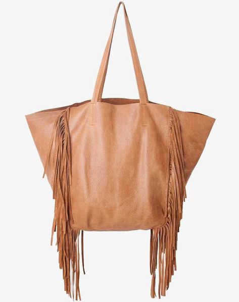 Tan Tote Bag, Fringe Tote Bag, Tan Leather Tote, Denim Clutch, Leather Fringe Bag, Fringe Handbags, Beige Handbags, Boho Tote, Fringe Bags