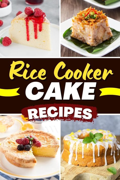 Rice Cooker Bread Recipes, Cake In Rice Cooker Recipes, Cake In Rice Cooker, Rice Cooker Desserts, Mini Rice Cooker Recipes Easy, Rice Cooker Cake Recipes, Rice Cooker Recipes Dessert, Dash Mini Rice Cooker Recipes, Rice Cooker Recipes Dinners