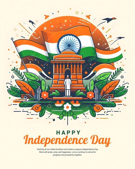 Premium PSD | Happy Independence Day India Freedom Celebration Social Media Post Banner Template Independence Day Poster, Happy Independence Day India, Independence Day Wishes, Pastel Background Wallpapers, Independent Day, National Festival, Indian Constitution, Independence Day India, Unity In Diversity