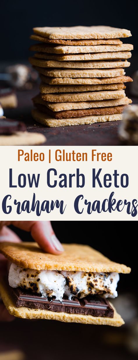 Low Carb Gluten Free Graham Crackers - These healthy, homemade keto graham crackers are SO much better than store bought that you'll never believe they are paleo friendly, sugar free and only 6 simple ingredients! | #Foodfaithfitness | #Keto #LowCarb #Glutenfree #paleo #Healthy Keto Graham Crackers, Galletas Keto, Gluten Free Graham Crackers, Dairy Free Low Carb, Biscuits Graham, Homemade Graham Crackers, Low Carb Low Sugar, Low Carb Dinner Recipes, Keto Food