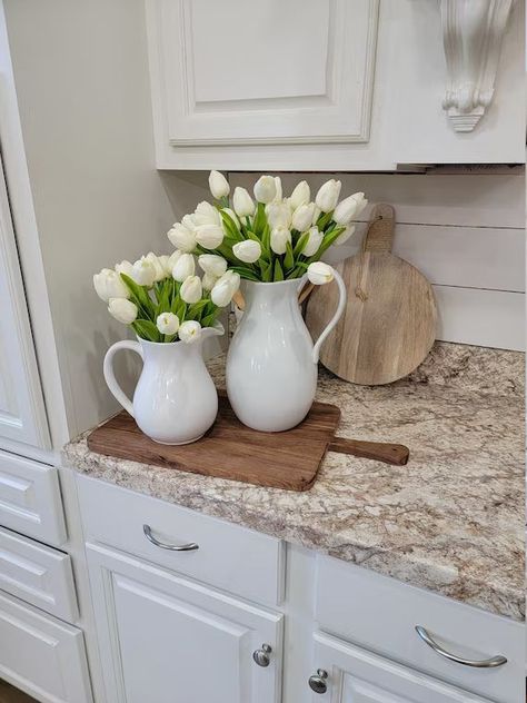 Artificial Tulips | Etsy | Etsy (US) Faux Tulips, Monterey Beach, Parties Themes, Weathered Oak Stain, Tiny Kitchens, Bouquet Of Tulips, Kitchen Cozy, Remodel House, Silk Tulips