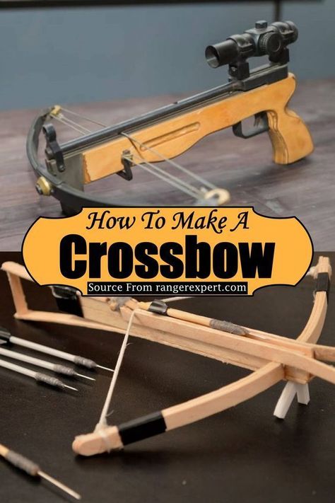 18 DIY Crossbow Projects - How To Make Crossbow Pencil Crossbow, Woodworking Diy Gifts, Homemade Crossbow, Diy Welding Projects, Welding Projects Ideas, Diy Crossbow, Outdoor Cooler, Shoelace Patterns, Diy Welding