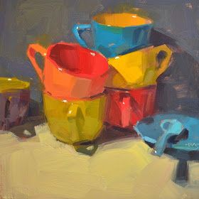 Carol Marine, Marine Paint, Painting A Day, Marine Painting, Daily Painters, Cup Art, Daily Painting, Arte Sketchbook, Painting Still Life