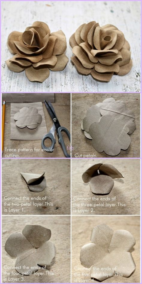 DIY Toilet Paper Roll Rose Flower Tutorial Toilet Roll Art, Toilet Paper Roll Diy, Toilet Paper Roll Wall Art, Diy Toilet Paper, Paper Roll Crafts Diy, Paper Towel Crafts, Toilet Paper Art, Toilet Paper Roll Art, Toilet Roll Craft