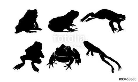 Vector Silhouette of Frog and Toad in Bundle" Stock image and ... Zoo Pictogram, Vector Silhouette, Frog And Toad, Water Colors, Toad, Frogs, Adobe Stock, Moose Art, Terrace