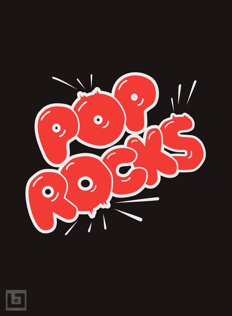 red logo for Pop Rocks, the popping candy Candy Brands Logo, Luxe Logo, Candy Logo, Old Candy, 50% Logo, Logo Creator, Retro Sweets, Food Branding, Candy Brands