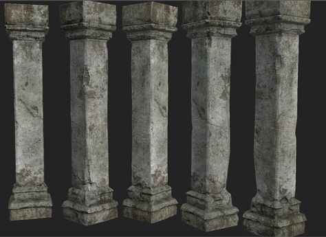 Dungeon Environment, Modular Dungeon, Marble Pillar, Fantasy Shop, Halloween Craft Projects, Episode Backgrounds, Stone Pillars, 3d Architecture, Environment Art