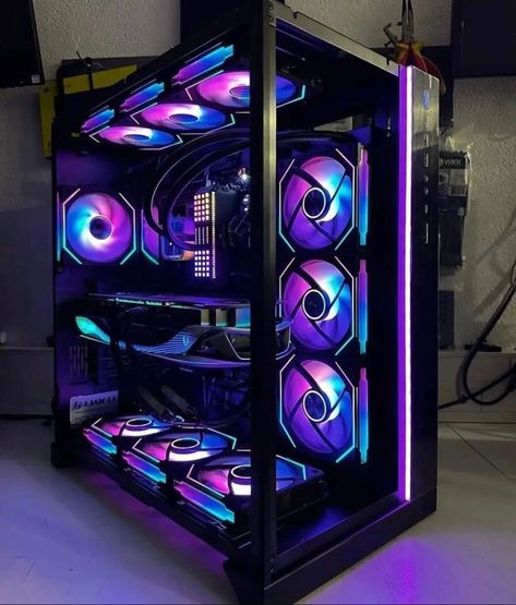 Best Pc Gaming Setup, Computer Fan, Gaming Pc Build, Pc Gaming Setup, Custom Computer, Best Pc, Custom Pc, Gaming Pcs, Kitty Games