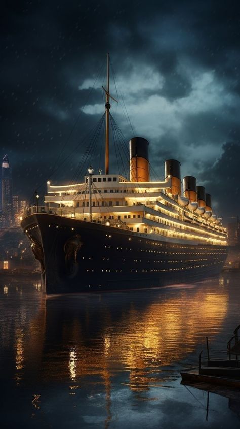 Titanic Ship Pictures, Titanic Aesthetic Ship, Titanic Pictures, Titanic Wallpaper, Cruise Ship Pictures, Number Top, Titanic Ship, Old Sailing Ships, Ship Paintings