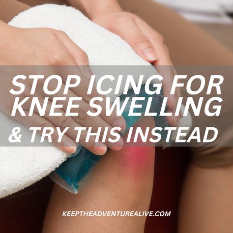 Knee swelling also known as knee effusion can be common with knee osteoarthritis. Most people think that it is something that simply has to be dealt with but Exercises For Arthritic Knees, Knee Swelling, Knee Workout, Knee Pain Relief Remedies, Hip Flexor Pain, Knee Exercise, Knee Pain Relief Exercises, Knee Health, Swollen Knee