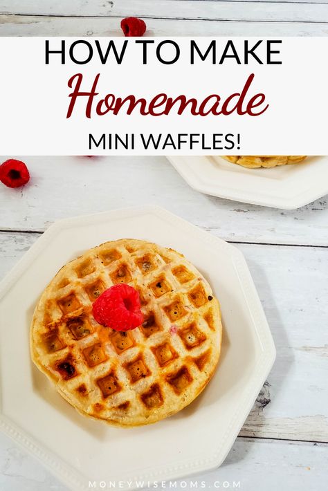 Waffle Recipe Mini Waffle Maker, Homemade Mini Waffle Recipe, Mini Waffle Recipes Easy, Healthy Mini Waffle Recipes, Easy Mini Waffle Recipe, Waffle Recipe For One Person, Single Waffle Recipe, Mini Waffles Recipe, Waffle Recipe For 2