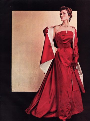 Jeanne Lanvin 1954  This is what I wanted to be growing up.. but they invented Yoga pants!!! Couture, Istoria Modei, Vintage Haute Couture, Fashion 1950, Jeanne Lanvin, Fifties Fashion, 20th Century Fashion, Fashion 1950s, Red Gowns