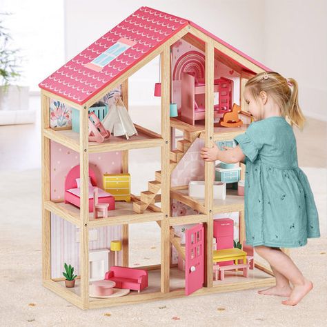 Horse Bedroom, Wooden Doll House, Cozy Attic, Girls Dollhouse, Calico Critter, Wooden Train Set, Modern Style Furniture, Kitchen Fireplace, Wooden Doll