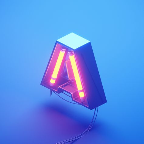 Playing arround with low-poly shapes and typography in Blender. #Blender #Typography #neon #LowPoly #3D #Cycles Blender 3d Typography, Low Poly Blender Ideas, 3d Blender Ideas, Low Poly Cyberpunk, Blender Ideas 3d, Blender Typography, Blender 3d Inspiration, Blender 3d Art, Blender Low Poly