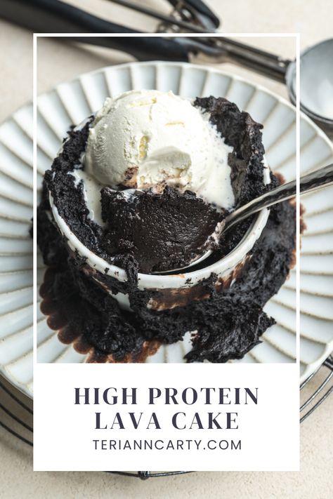 High Protein Lava Cake, Cottage Cheese Chocolate Lava Cake, Protein Lava Cake, Cottage Cheese Lava Cake, Cottage Cheese Chocolate Cake, Cottage Cheese Mug Cake, Healthy Lava Cake, Low Calorie High Protein Desserts, High Protein Desserts Low Carb