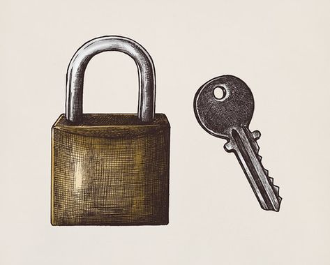 Hand-drawn lock and key illustration | free image by rawpixel.com Lock And Key Sketch, Lock And Key Drawing Sketches, Key Lock Drawing, Lock And Key Illustration, Lock Drawing Simple, Lock Drawing Sketch, Lock And Key Drawing, Lock Aesthetic, Lock Illustration