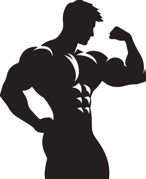 A Minimal Body Builder Pose vector silhouette black color Body Builder Pose, Body Builder Men, Gym Clipart, Body Builders Men, Logos Gym, Gym Icon, Body Logo, Gym Wallpaper, Body Gym