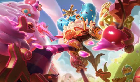 Candy King, League Legends, Christian Fall, League Of Legends Game, Splash Art, Lol League Of Legends, Sugar Rush, Wallpaper Pc, League Of Legends