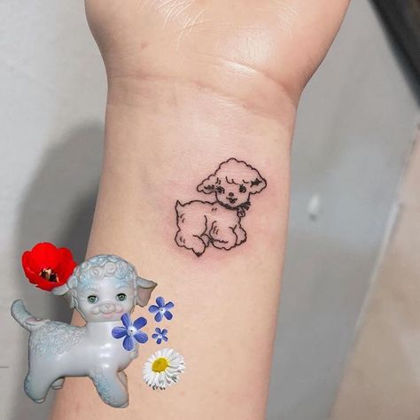 Lamb Tattoo, Cute Tats, Dainty Tattoos, Aesthetic Tattoo, Dream Tattoos, Dope Tattoos, Small Tattoo, Skin Art, Piercing Tattoo