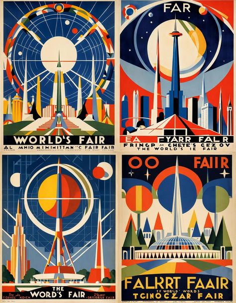 A 1930s minimalist poster using geometric shapes to promote the world's fair - AI Generated Artwork - NightCafe Creator Worlds Fair, Save Ferris Poster, World Fair Poster, Worlds Fair Poster, Star Wars Travel Posters Vintage Style, 1893 Worlds Fair, 1939 Worlds Fair New York, Free Fun, World's Fair