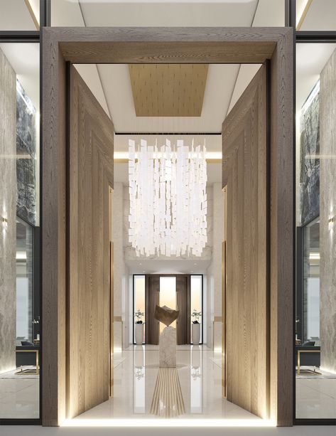 Modern Palace, Foyer Design Ideas, Luxury Houses Entrance, Entrance Foyer Design, Architecture Structure, Modern Hall, Modern Entrance Door, Entrance Lobby, Mansion Designs