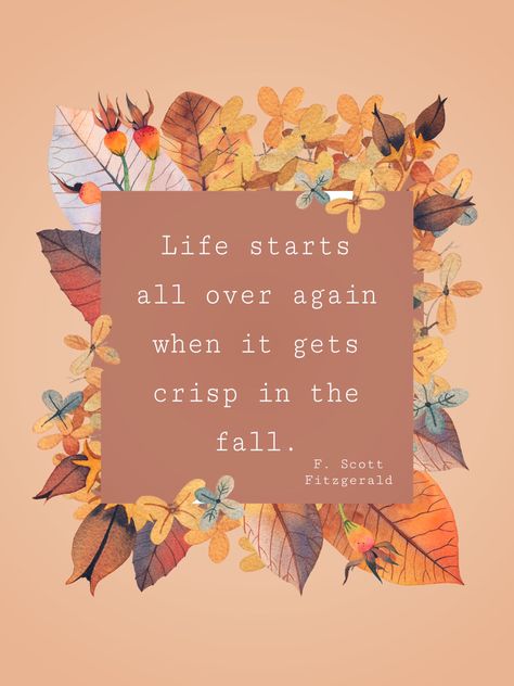 Fall Quotes Inspirational, Life Starts All Over When It Gets Crisp, Fall Encouraging Quotes, Fall And Get Up Quotes, But What If I Fall Quote, Cute Fall Quotes, Fall Quote, Fall Aesthetic Quotes, Fall Quotes And Sayings