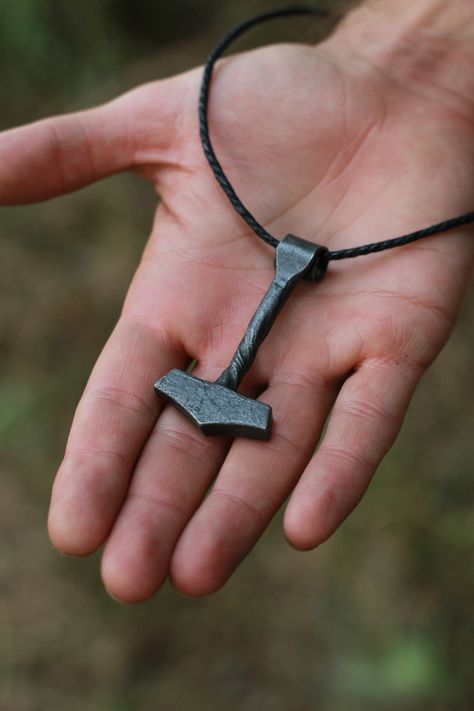 Thor's Hammer Forged Pendant, Mjollnir, Mjolnir, Thor Jewelry, Viking Jewelry, Norse Jewelry, Scandinavian Jewelry, Medieval, SCA, LARP - Etsy Canada Thor Jewelry, Forged Pendant, Iron Jewelry, Norse Jewelry, Scandinavian Jewelry, Thor's Hammer, Thors Hammer, Star Gift, Viking Jewelry