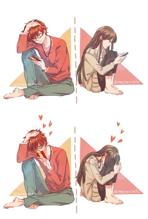 Mystic Messenger Game, Mystic Messenger Comic, Mystic Messenger Fanart, Mystic Messenger Memes, Mystic Messenger 707, Japon Illustration, Cute Couple Drawings, Anime Couple, Fete Anime