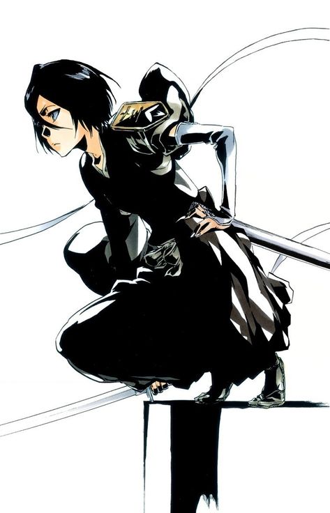 Tite Kubo Art on Twitter: "… " Rukia Kuchiki, An Anime, Anime Character, Bleach, Black And White, Twitter, Anime, Hair, White