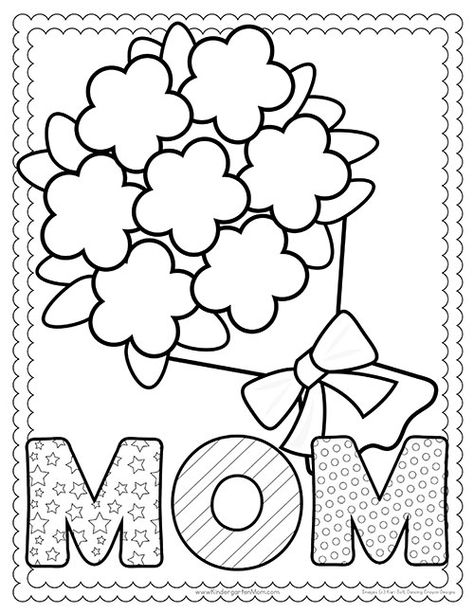 Mother's Day Printables - Kindergarten Mom Aktiviti Prasekolah, Mothers Day Crafts Preschool, Mom Coloring Pages, Kraftangan Prasekolah, Mother's Day Theme, May Crafts, Easy Mother's Day Crafts, Mothers Day Coloring Pages, Diy Mother's Day Crafts