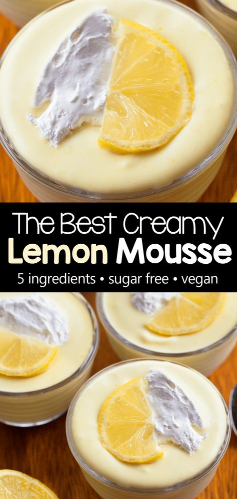 How To Make The Best Lemon Mousse Recipe Weight Watchers Lemon Mousse, Lemon Mousse Recipe Desserts, Lemon Marscapone Mousse, Light Gluten Free Desserts, Easy Lemon Mousse, Lemon Desserts Gluten Free, Easy Mouse Recipes, Healthy Light Desserts, Light Lemon Desserts